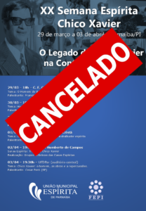 cartaz SECX 2020 cancelado